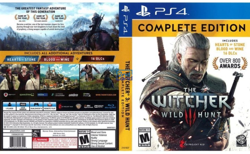 Đĩa game Playstation The Witcher 3 Wild Hunt cũ