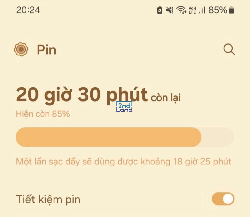 Hiển thị phần trăm pin 10