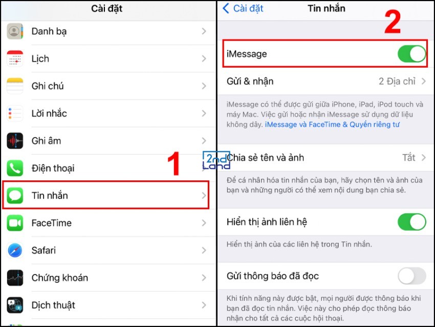 Kích hoạt iMessage 2