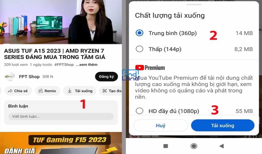 Tải video youtube về điện thoại