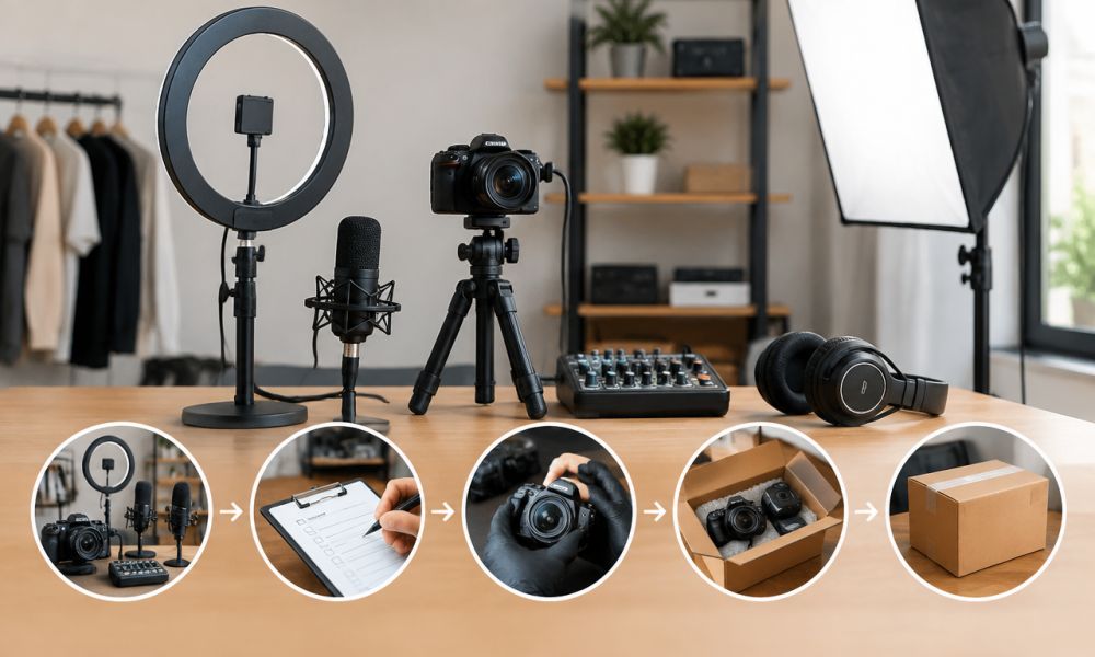 Quy trình thu mua thiết bị phòng livestream